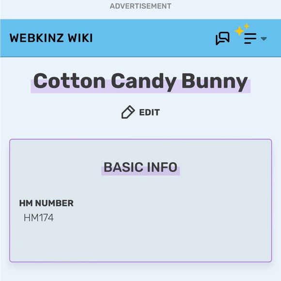 Webkinz- Cotton candy bunny- No code- HM174 - Picture 2 of 13